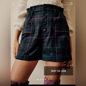 Sézane Ellis Wool Shorts in Swedish Checks XS